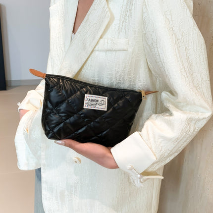 Solid Quilted Clutch with Zipper