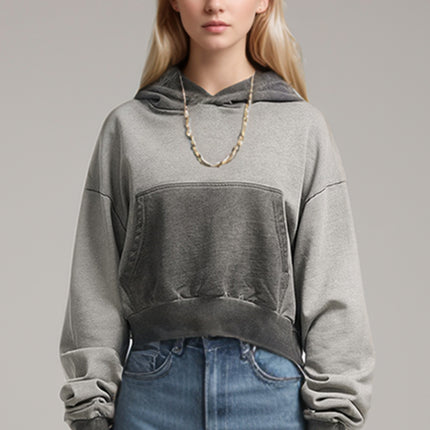 Basic Bae Kangaroo Pocket Long Sleeve Cropped Hoodie