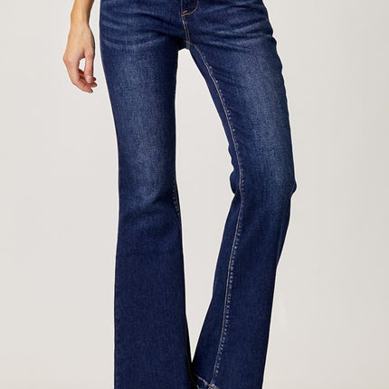 RISEN Full Size Low Rise Flare Jeans