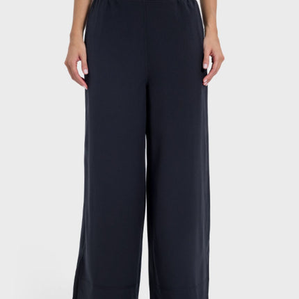 Slit Wide Leg Active Pants