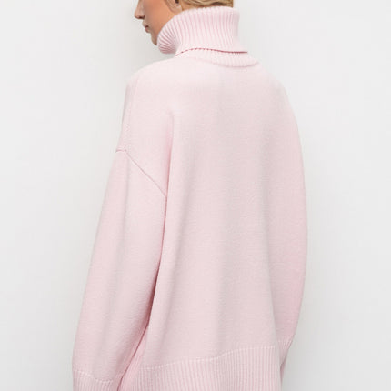 Basic Bae Turtleneck Dropped Shoulder Long Sleeve Sweater