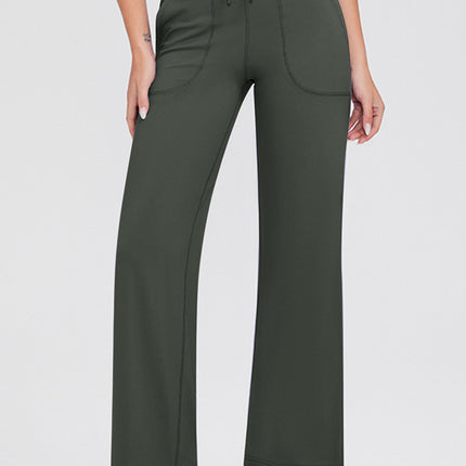 Basic Bae Full Size Drawstring High Waist Pants with Pockets