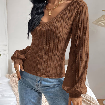 V-Neck Long Sleeve T-Shirt