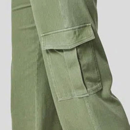 High Waist Straight Leg Cargo Jeans