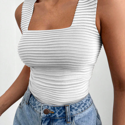 Square Neck Wide Strap Tank