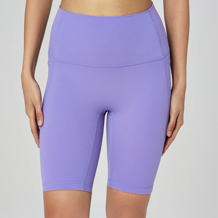 Pocketed High Waist Active Shorts