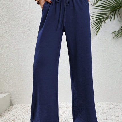 Wide Leg Drawstring Pants