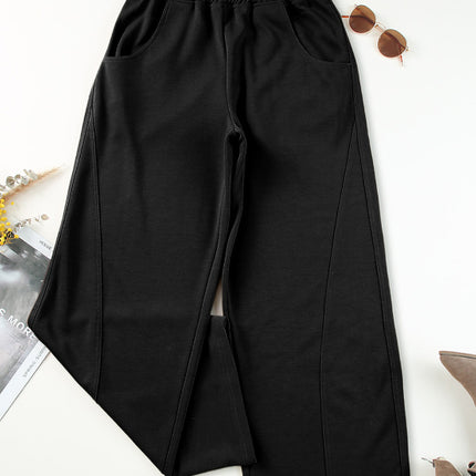 Elastic Waist Sweatpants with Pockets