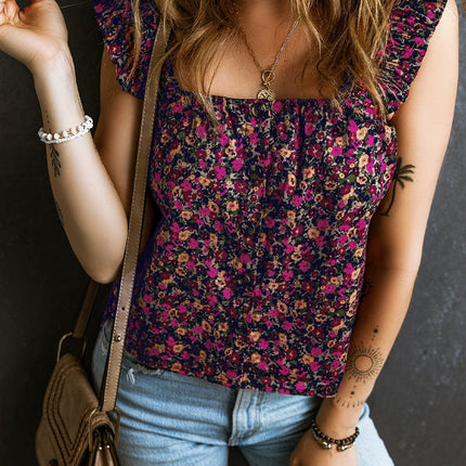 Printed Square Neck Tank