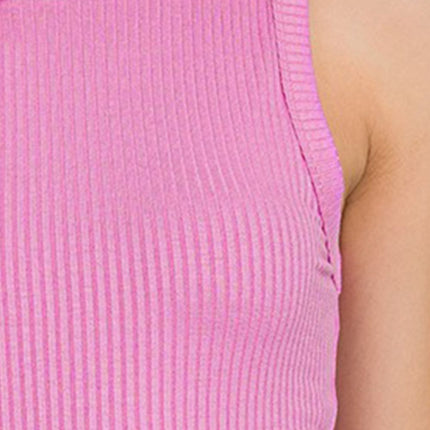 Zenana Ribbed Crew Neck Tank