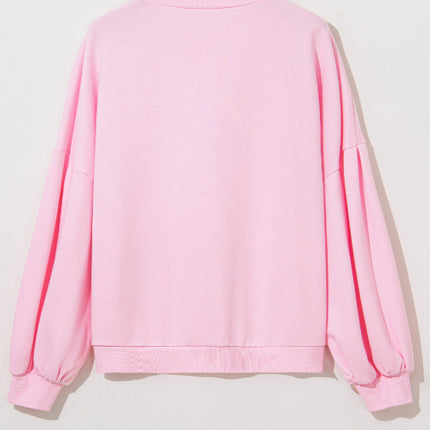 Bow Round Neck Long Sleeve Sweatshirt