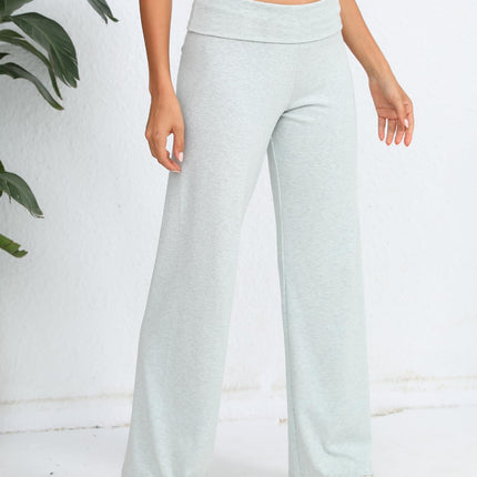 Elastic Waist Wide Leg Pants