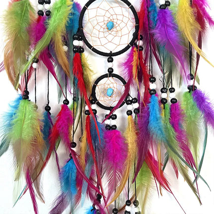 2023 New Dream catchers Retro 5 Ring Dream Catchers Home Decoration Indians Natural Stone Tree of Life Dreamcatcher Wall Hanging
