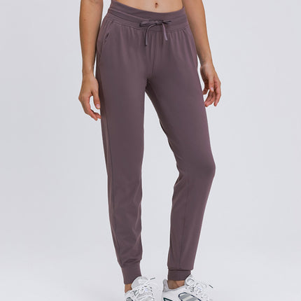 Double Take Tied Joggers with Pockets