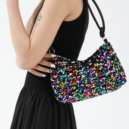 Sequin Double Strap Shoulder Bag