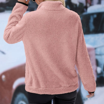 Half Zip Long Sleeve Furry Sweatshirt