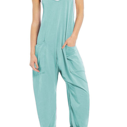 Spaghetti Strap Jumpsuit with Pockets