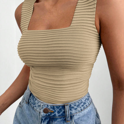 Square Neck Wide Strap Tank