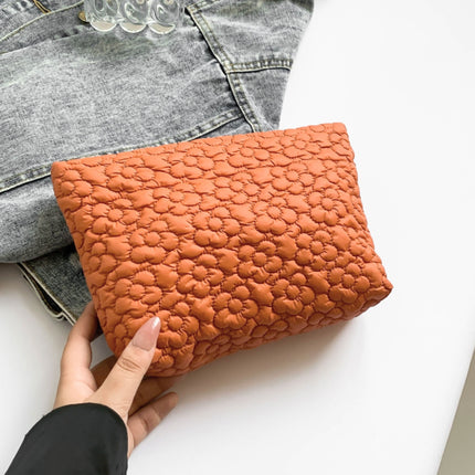 Flower Texture Polyester Clutch