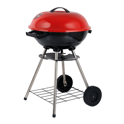 Brentwood BB-1701 17&rdquo; Portable Charcoal BBQ Grill, Red