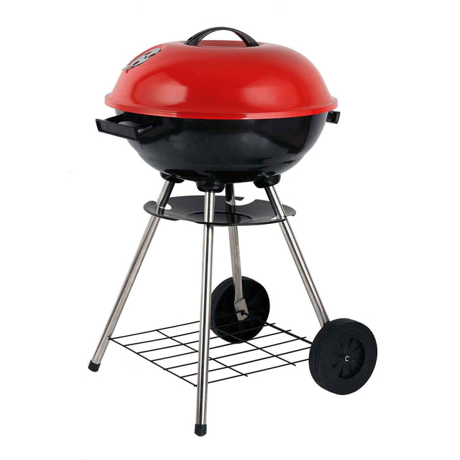 Brentwood BB-1701 17&rdquo; Portable Charcoal BBQ Grill, Red
