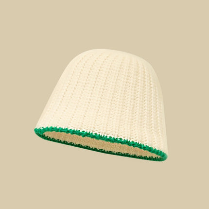 Contrast Trim Woven Hat