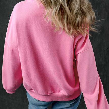 Half Zip Long Sleeve Sweatshirt - Vickie Lynn's
