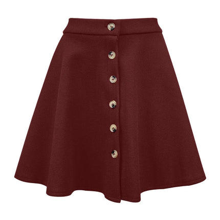 Buttoned Corduroy Mini Skirt