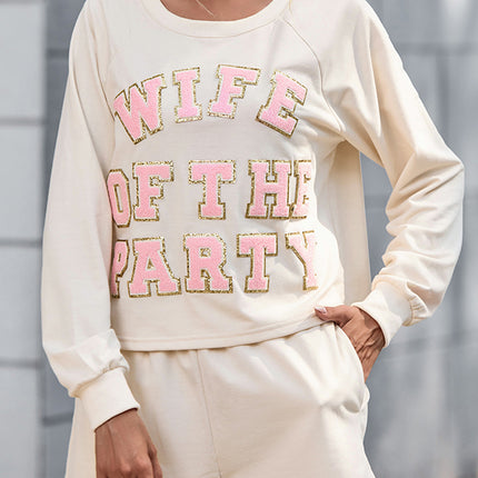 WIFE OF THE PARTY Round Neck Top and Shorts Set