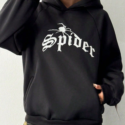 SPIDER Long Sleeve Hoodie with Kangaroo Pocket