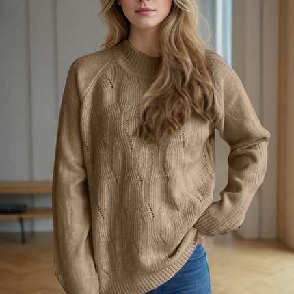 Mock Neck Long Sleeve Sweater