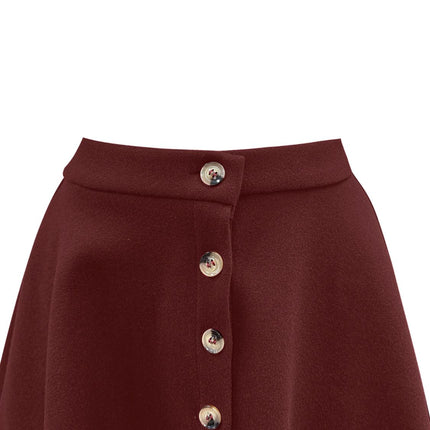 Buttoned Corduroy Mini Skirt