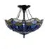 SUNNIVA Dragonfly Tiffany-Style Dark Bronze 2 Light Semi-Flush Ceiling Fixture