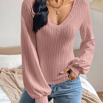 V-Neck Long Sleeve T-Shirt