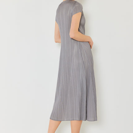 Marina West Swim Pleated Cap Sleeve A-Line Dress