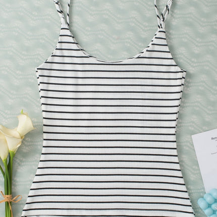 Striped Scoop Neck Cami