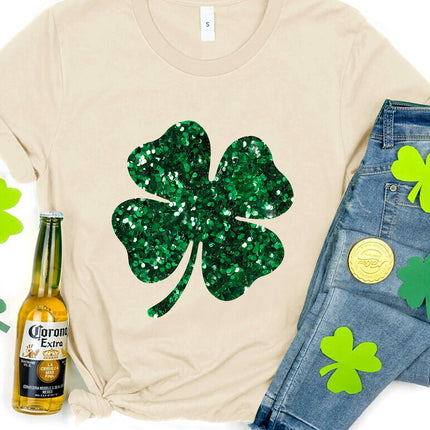 Lucky Clover Round Neck T-Shirt