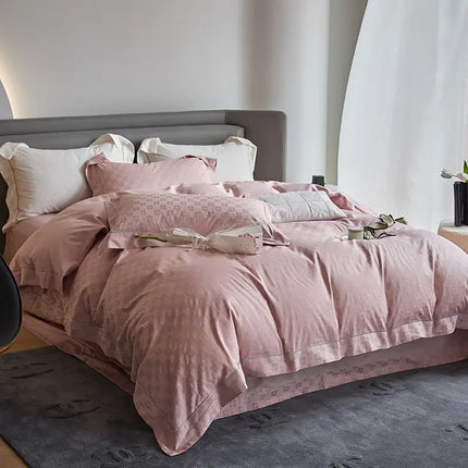 New 1000TC Egyptian Cotton Bedding Sets Luxury Jacquard Duvet Cover Flat sheet Pillowcase