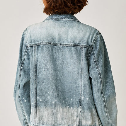 RISEN Button Up Ombre Washed Jacket