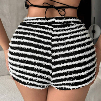 Striped High Waist Shorts