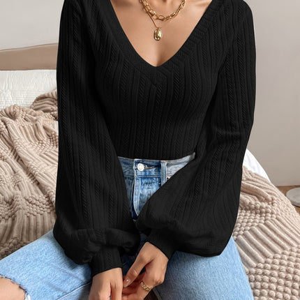 V-Neck Long Sleeve T-Shirt