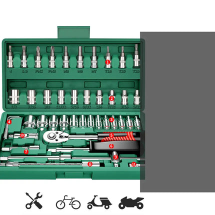 Multi-functional wrench set / dull wrench set open-end wrench set 150-piece set quick wrench combination