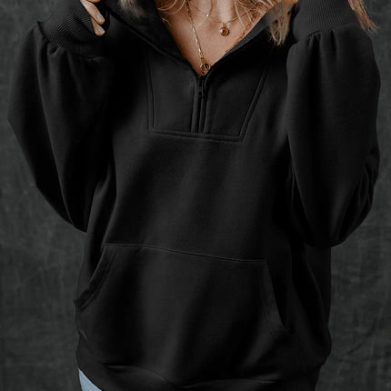 Half Zip Long Sleeve Sweatshirt - Vickie Lynn's