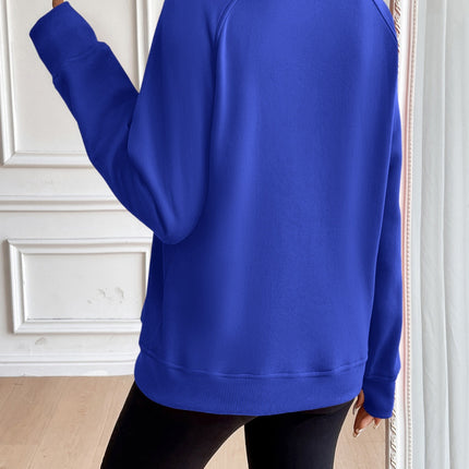 Ivy Lane Half Zip Raglan Sleeve Sweatshirt