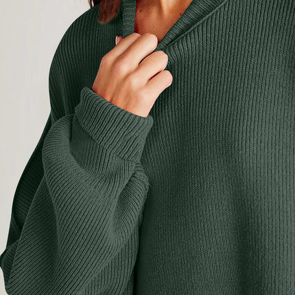 Double Take Side Slit Round Neck Long Sleeve Sweater