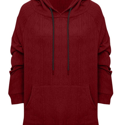 Full Size Drawstring Long Sleeve Hoodie