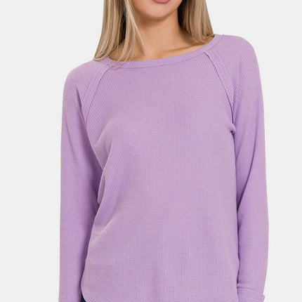 Zenana Waffle Long Sleeve T-Shirt