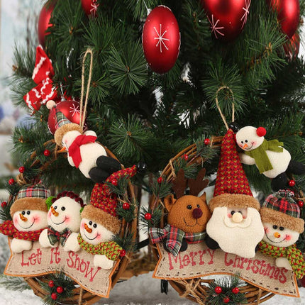 Christmas Element Rattan Wreath Ornaments