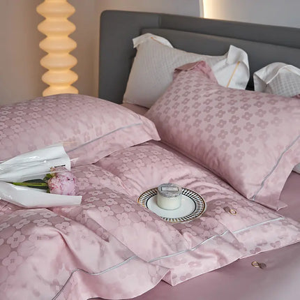 New 1000TC Egyptian Cotton Bedding Sets Luxury Jacquard Duvet Cover Flat sheet Pillowcase