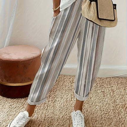 Striped Pants with Pockets